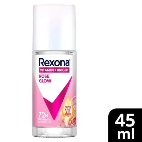 Rexona Vitamin + Bright زنانه رول‌آن دیودورانت Rose Glow 45 میلی‌لیتر