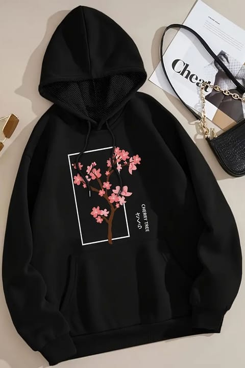 سویشرت اورسایز uyguntarz طرح Cherry Tree