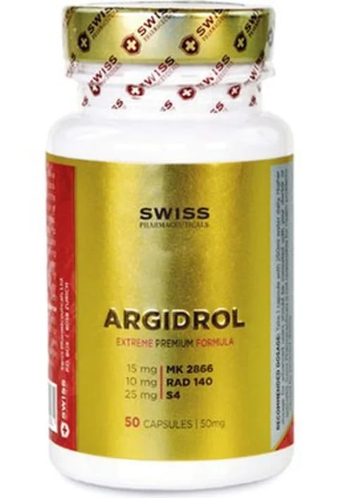 Swiss Pharma Argidrol 50 mg 50 کپسول (Ostarine-RAD140-S4)