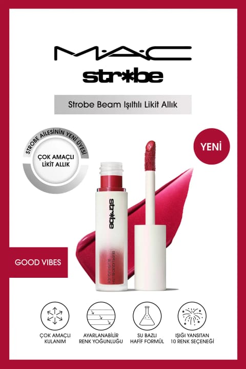مایع چندکاره درخشان M.A.C Strobe Beam - Good Vibes ۴.۳ میلی‌لیتر