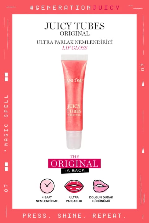 Lancome Juicy Tubes Lip Gloss مرطوب‌کننده و براق‌کننده لب 07 Magic Spell 3...
