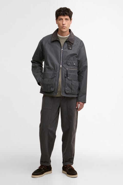 شلوار Barbour مدل Finwick فیت ریلکس رنگ GY75 Asphalt