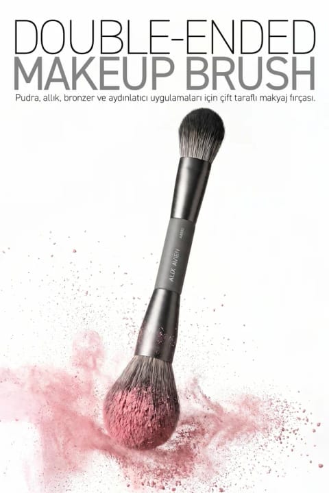 Alix Avien براش آرایش دولبه برای پودر، رژگونه، برنزر و هایلایتر