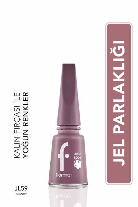 لاک براق با ظاهر ژلهای فلورمار (صورتی) - Jelly Look Nail Enamel - JL59
