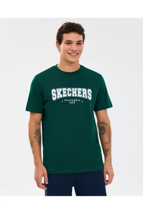 SKECHERS تیشرت مردانه مدل Regular رنگ خاکی S2610122-4222