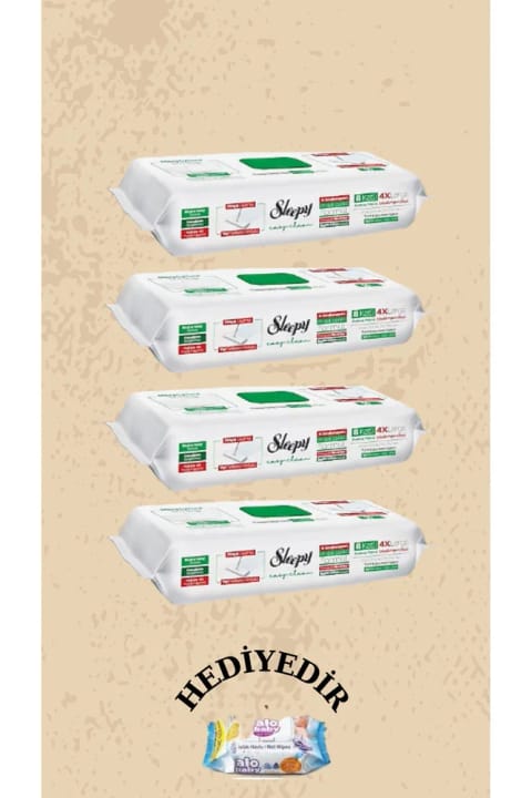 Sleepy Easy Clean دستمال تمیزکننده کف، سازگار با موپ، حاوی صابون سفید، ۲۰۰ برگ