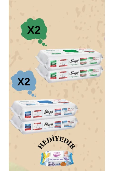 Sleepy سفید صابونی و وایتکس compatible با تی 4XL 200 برگه تمیزکننده سطح