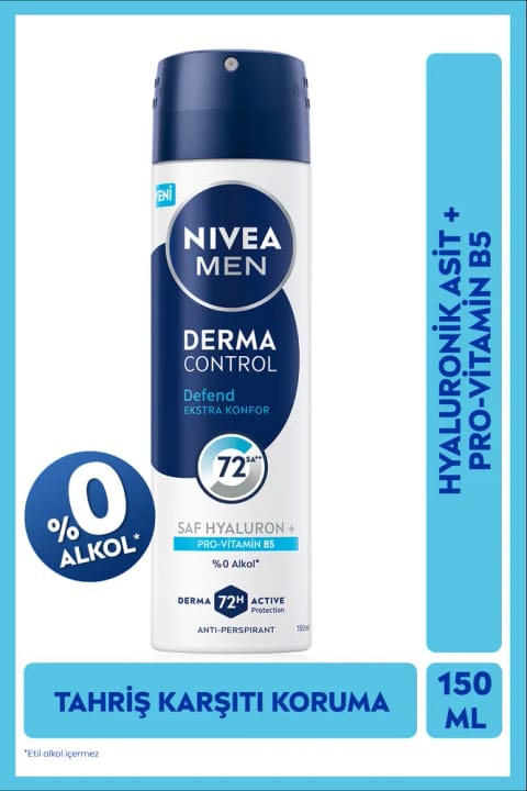 NIVEA MEN Derma Control Defend اسپری دئودورانت مردانه 150 میلیلیتر