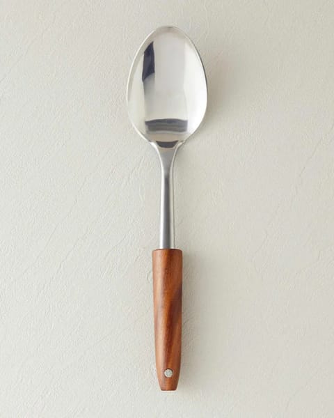 قاشق سرو استیل Woody Spoon ۳۱,۵ سانتی‌متری قهوه‌ای