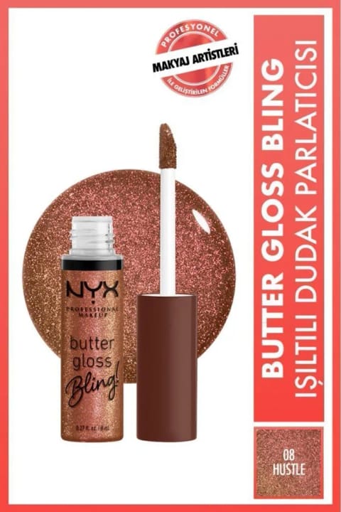 NYX Professional Makeup Butter Gloss Bling براق کننده لب - 08 Bl...