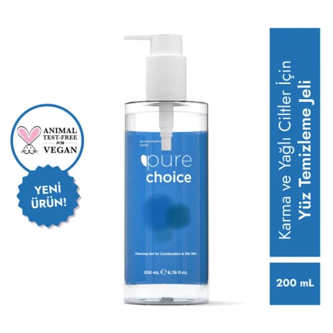 Pure Choice ژل پاکسازی صورت برای پوست مختلط و چرب ۲۰۰ میلیلیتر