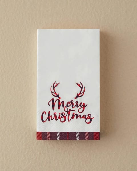 دستمال کاغذی Merry Christmas ۱۲ عددی ۳۳×۴۰ سانتی‌متر قرمز