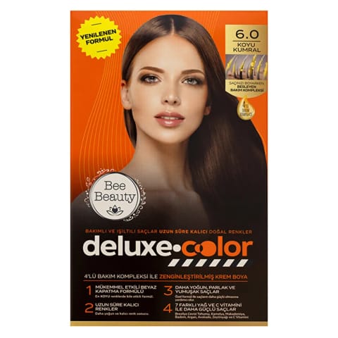 Bee Beauty Deluxe Color Kit رنگ مو 6.0 قهوهای تیره