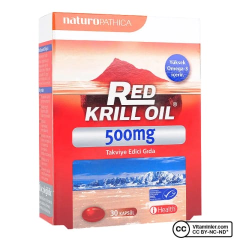 Naturopathica Red Krill Oil 500 Mg Omega-3 30 کپسول