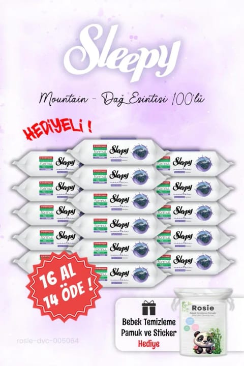 دستمال مرطوب سطح Sleepy Mountain Mountain Breeze 16 AL 14 ÖDE و ROSIE