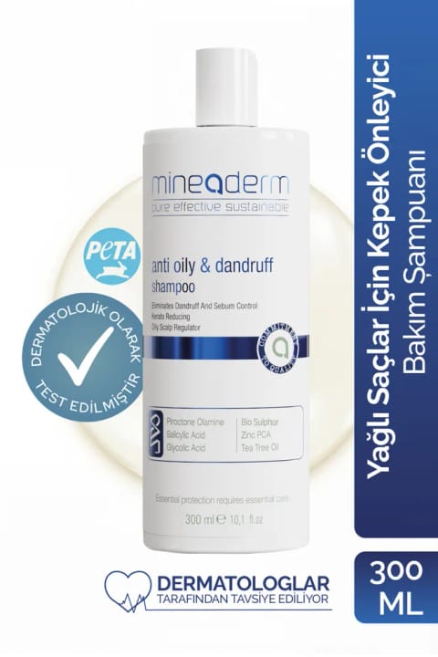 mineaderm شامپوی مراقبتی ضدشوره برای موهای چرب / Anti Oily Dandruff...