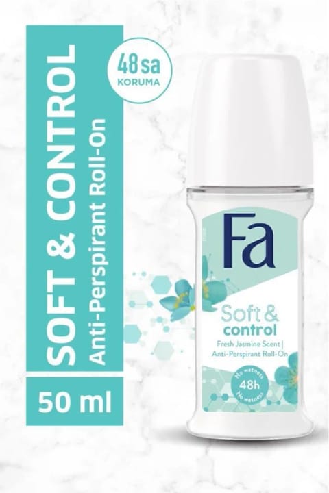 Fa Soft Control Roll-On 50 ml یاسمن زنانه – طراوت تازه، محافظت ۴۸ ساعته