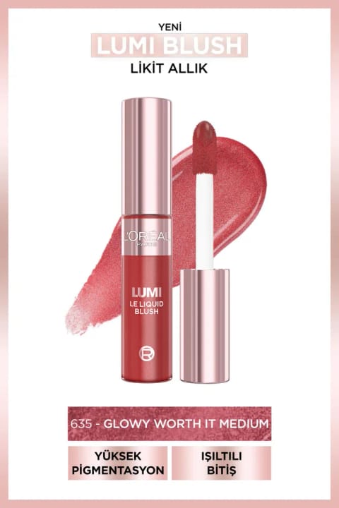 L'Oréal Paris Lumi Blush مایع رژگونه - 635 Glowy Worth It Medium