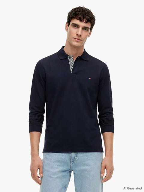 پولو شرت جاکارد مرسریزه مردانه Tommy Hilfiger