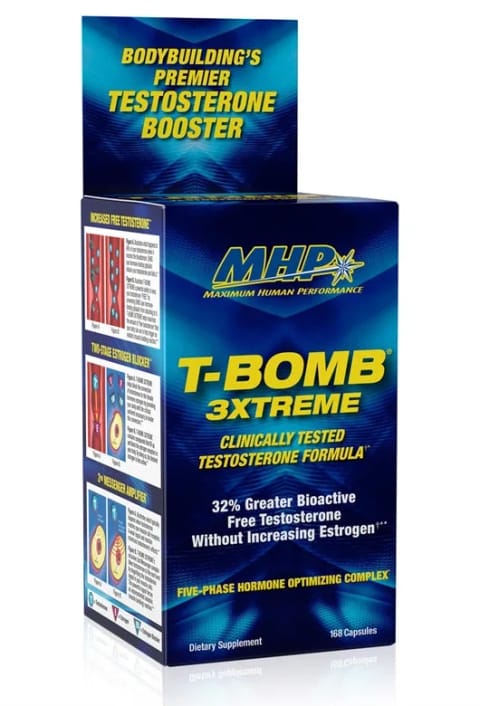 Maximum Human MHP T-Bomb Testosterone Testo Booster 3xtreme 168 قرص