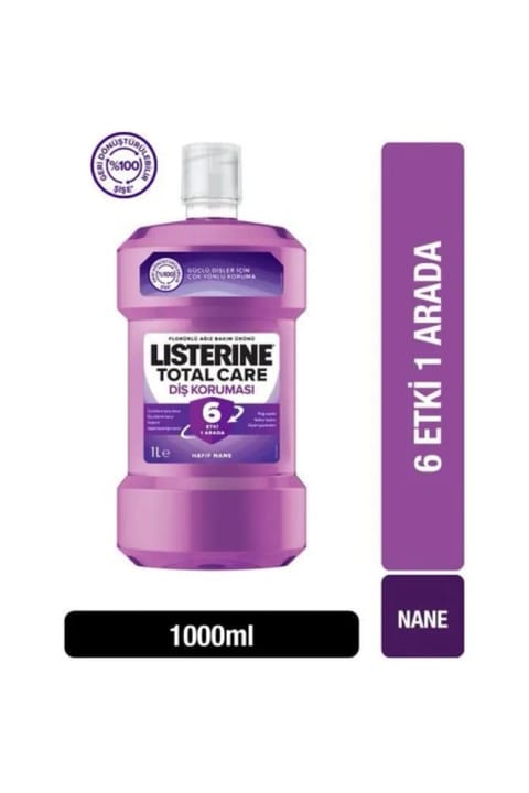 دهان‌شویه Listerine Total Care محافظت از دندان ۶ کاره ۱۰۰۰ میلی‌لیتر