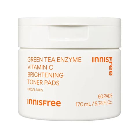 Innisfree تونیک پد روشن‌کننده با چای سبز و ویتامین C 60 عددی