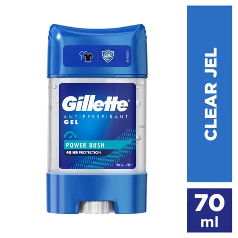 Gillette دئودورانت ضد تعریق ژلی شفاف Power Rush 70ml