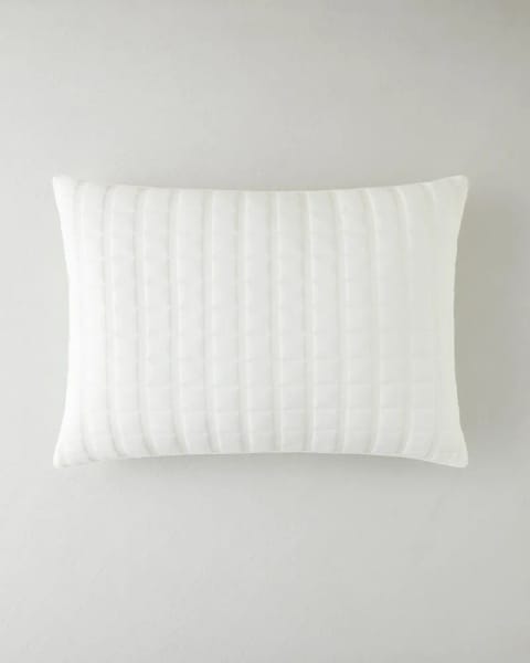 بالش پر غاز کاپیتونه‌دار Snowy ۵۰×۷۰ سانتی‌متر سفید