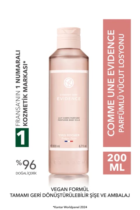 Yves Rocher Comme Une Evidence لوسیون بدن 200 میلیلیتر - بافت سبک و مغذی...