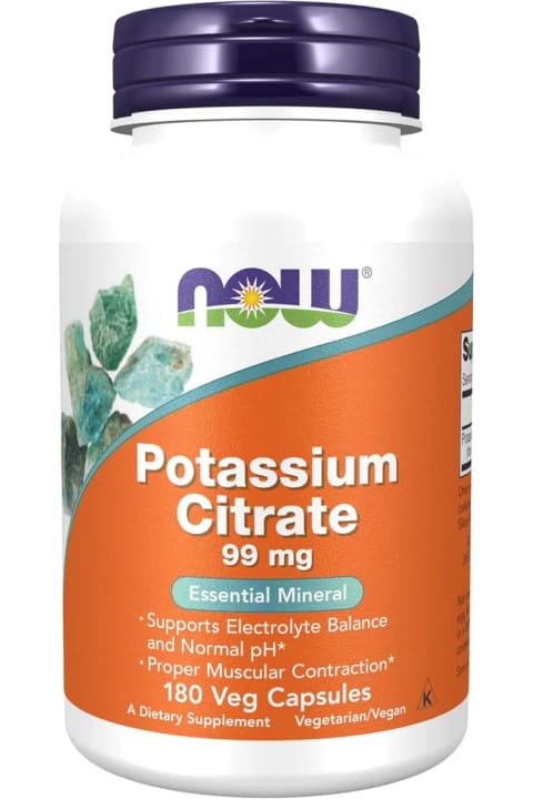 Now Foods پتاسیم سیترات ۹۹ میلیگرم ۱۸۰ کپسول گیاهی