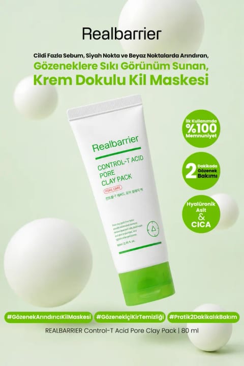 ماسک Clay بافت کرم Real Barrier ضد چربی اضافی و جوش سرسیاه