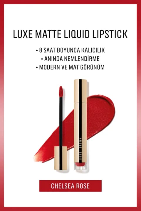 BOBBI BROWN Luxe Matte Liquid Lipstick - ماندگاری ۸ ساعته — Chelsea Rose