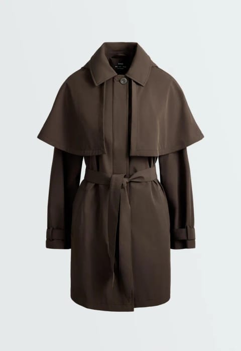 Long extra lightweight 10k waterproof cape jacket