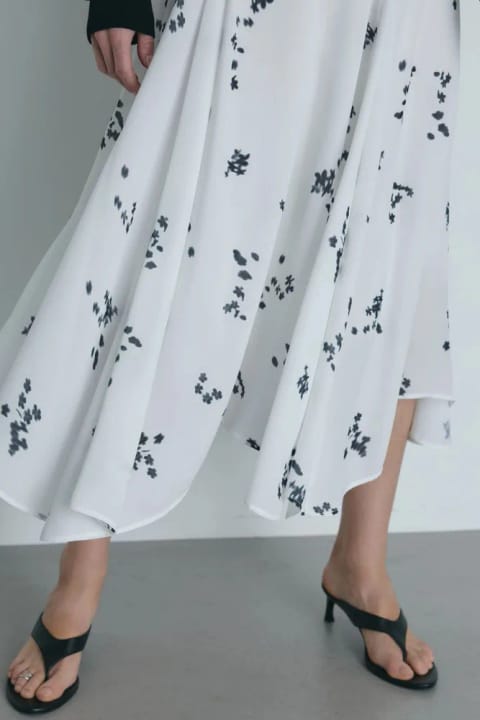 دامن شیفون طرح Lilya سفید