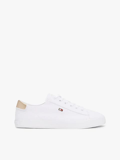 کفش اسنیکر زنانه کانواس بنددار Tommy Hilfiger
