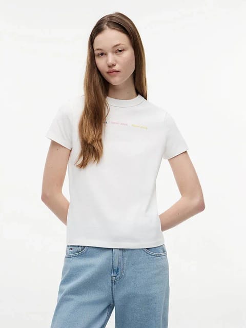 تی‌شرت آستین‌کوتاه زنانه Tommy Jeans مدل TJW Regular Repeat