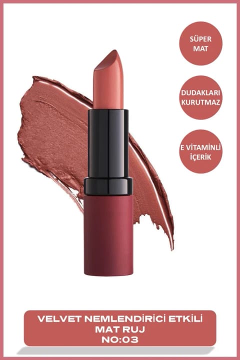 Golden Rose Velvet Matte Lipstick - 03