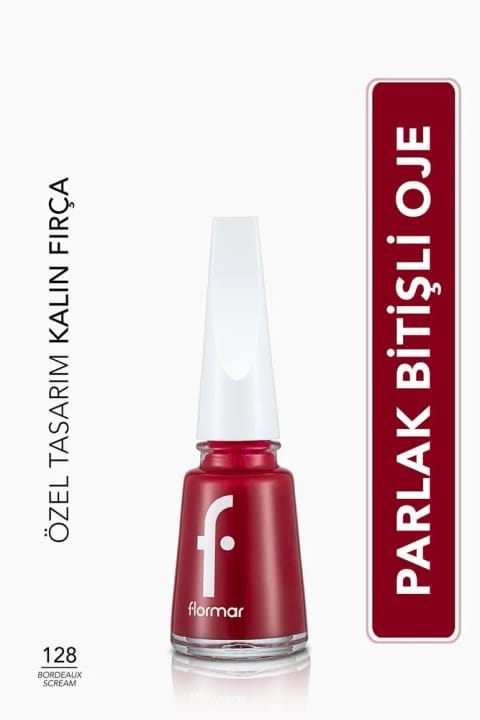 Flormar Nail Enamel لاک ناخن با رنگدانه بالا و براقیت نهایی FNE-128
