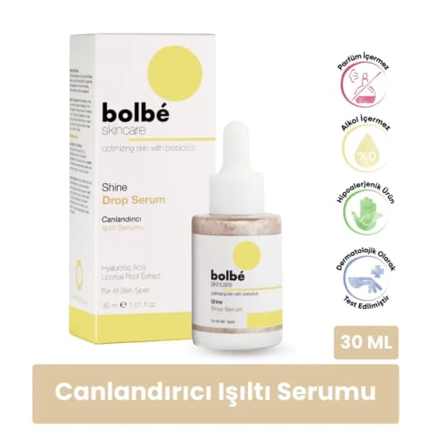 Bolbe Shine Drop روشنکننده و ضدلک، سرم صورت با Niacinamide 30 میلیلیتر