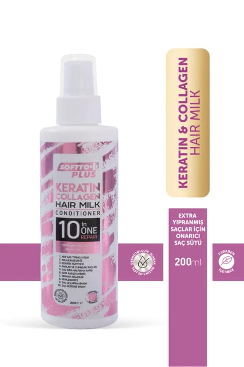 Softto Plus مخصوص موهای با فرآوری شیمیایی و آسیب‌دیده شدید Keratin & C...