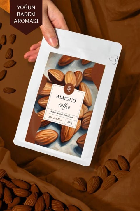Mim and More Almond Coffee - قهوه دانهای با عطر بادام، 200 گرم