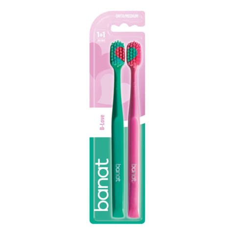 مسواک Banat B-Love 1+1 (متوسط)