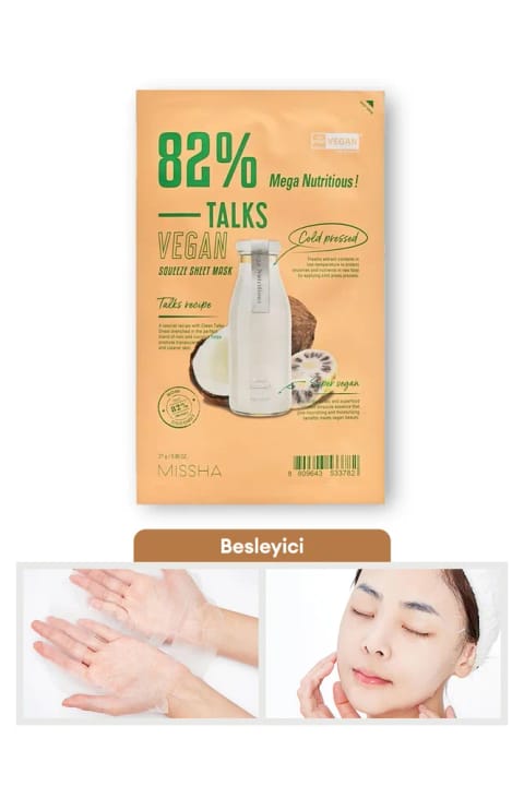 ماسک ورقه‌ای وگان و مغذی میسا Talks Vegan Squeeze Sheet Mask