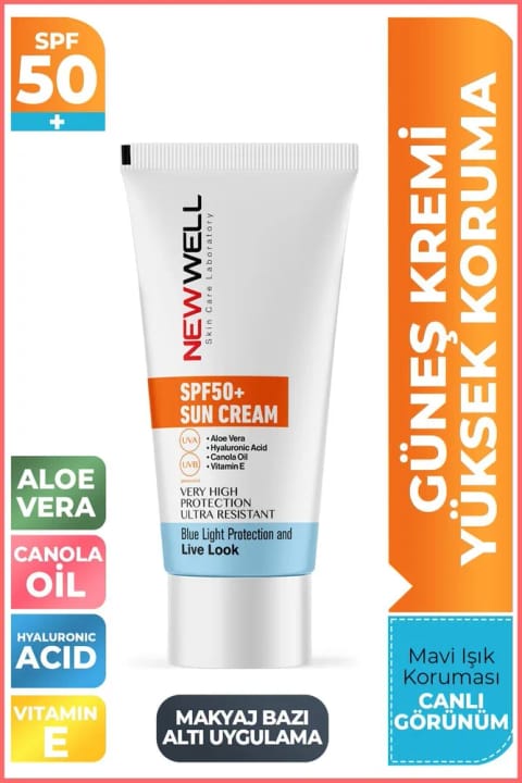 نیو ول ضد لک محافظت بالا SPF 50+ کرم ضد آفتاب آلوئه ورا ۵۰ میلیلیتر
