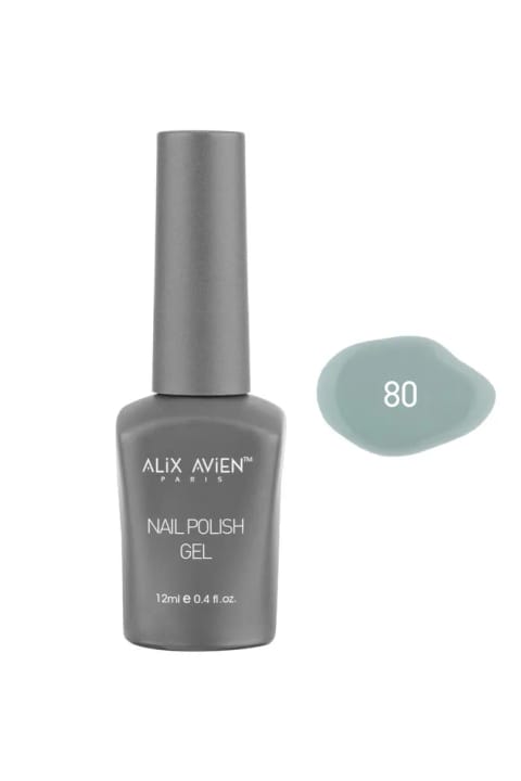 Alix Avien لاک ژل دائمی سبز آبی 80 - 12 میلیلیتر