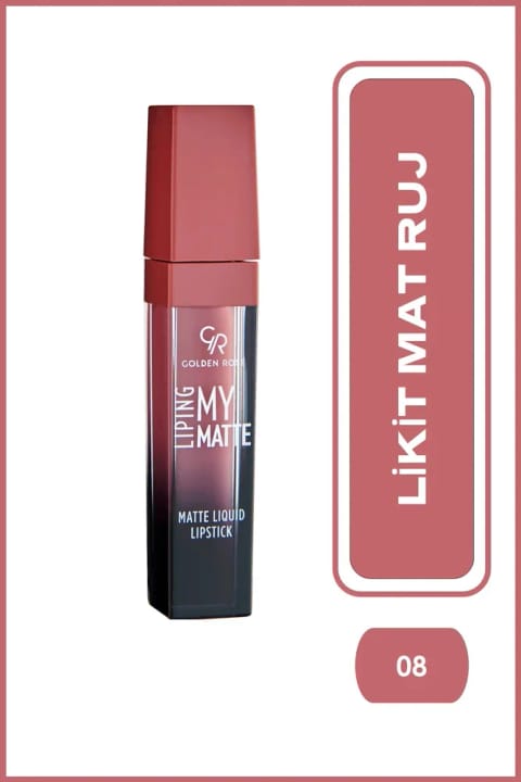 Golden Rose Liping My Matte - 08 - رژ لب مایع مات