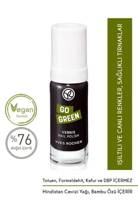 Yves Rocher Go Green لاک ناخن - مشکی 32 - 5 میلیلیتر - 86229