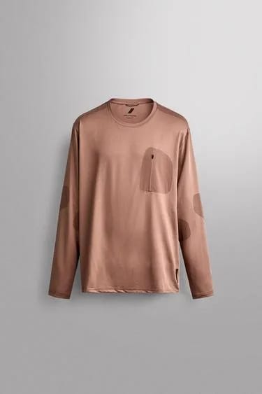 تیشرت آستین بلند فنی جیب‌دار Zara