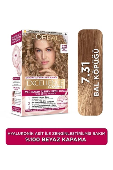 L'Oreal Paris Excellence Creme رنگ مو - 7.31 حنایی عسلی