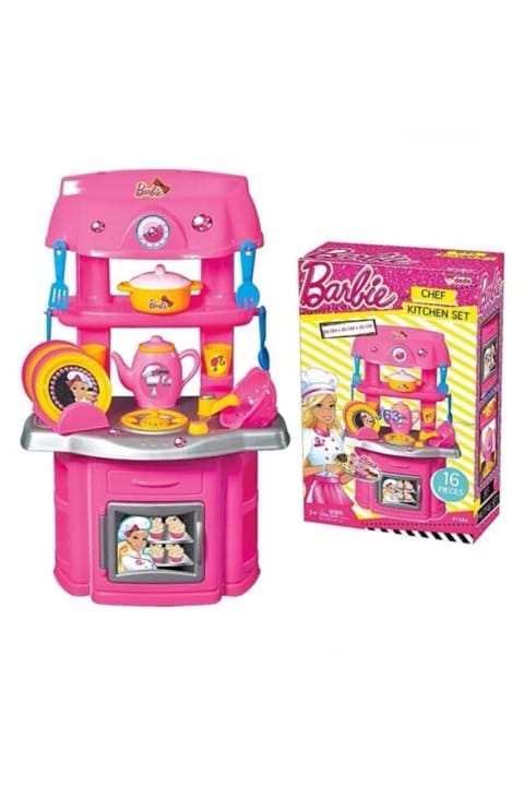 mattel هدیه اسباببازی باربی سرآشپز ست آشپزخانه بزرگ - 01503
